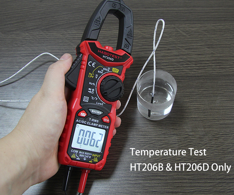 6000 Counts Digital Clamp Meters , 60A AC And DC Clamp Meter