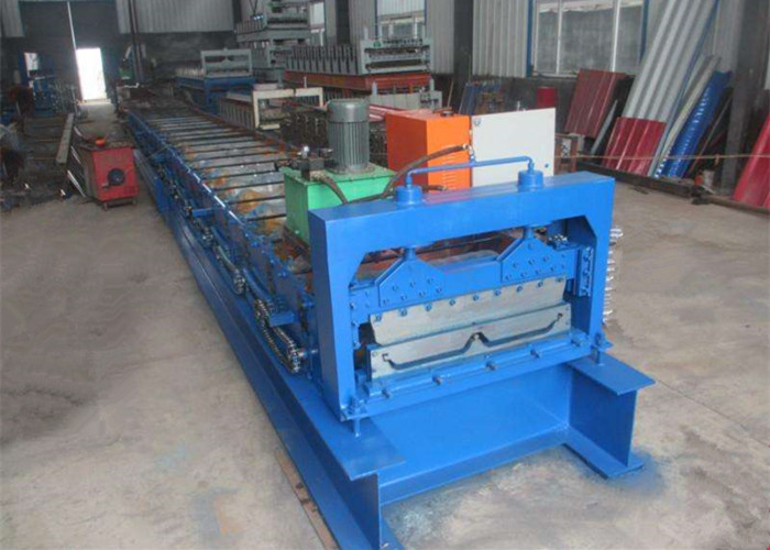 High Speed Step Tile Roll Forming Machine / Tiles Making Machine With 19 Rollers