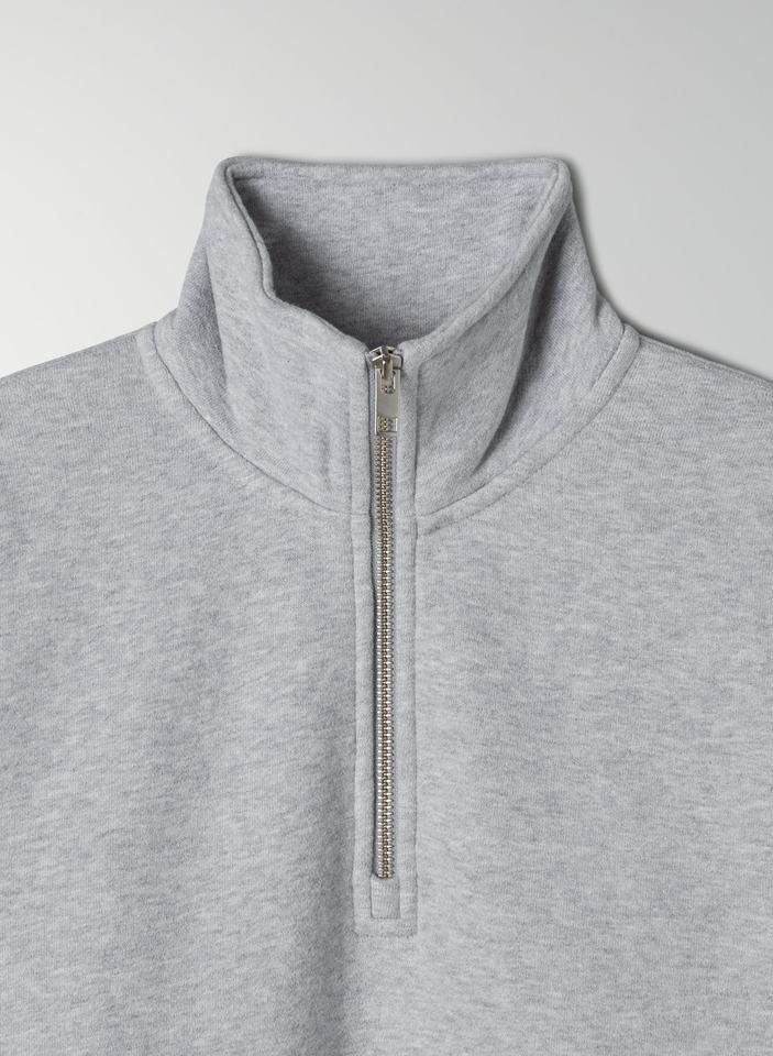 Customized Cotton Half Zip Pullover Sweatshirt Blank Oversized Long Sleeve Sweatshirt Women Hoodie