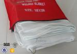 White Fiberglass Kitchen Fiber Glass Fabric Industrial Emergency Fire Blanket