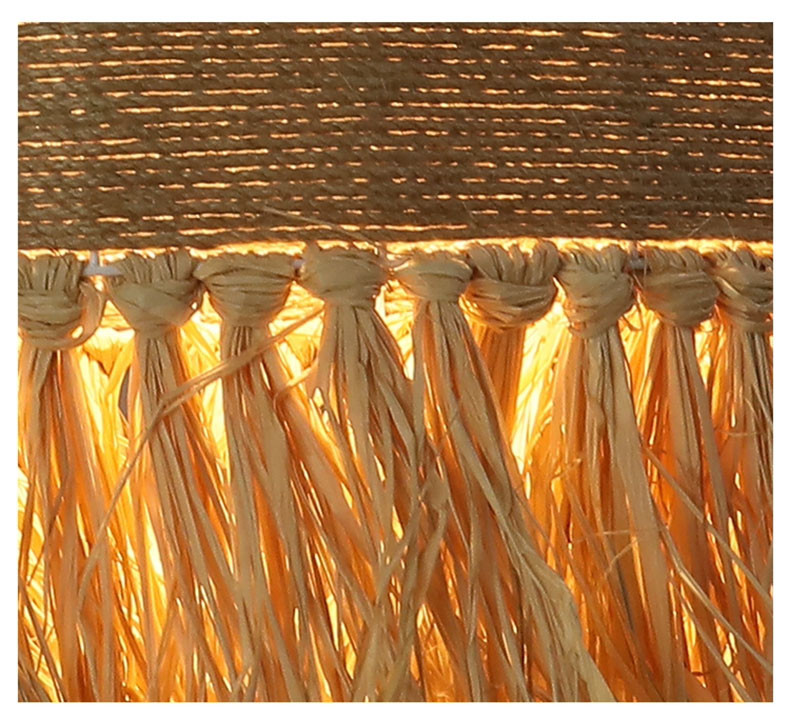 Retro Wabi Sabi Rattan Pendant Light B&B Restaurant Bar Cafe Dining Room Decor Chandelier（WH-AP-592)