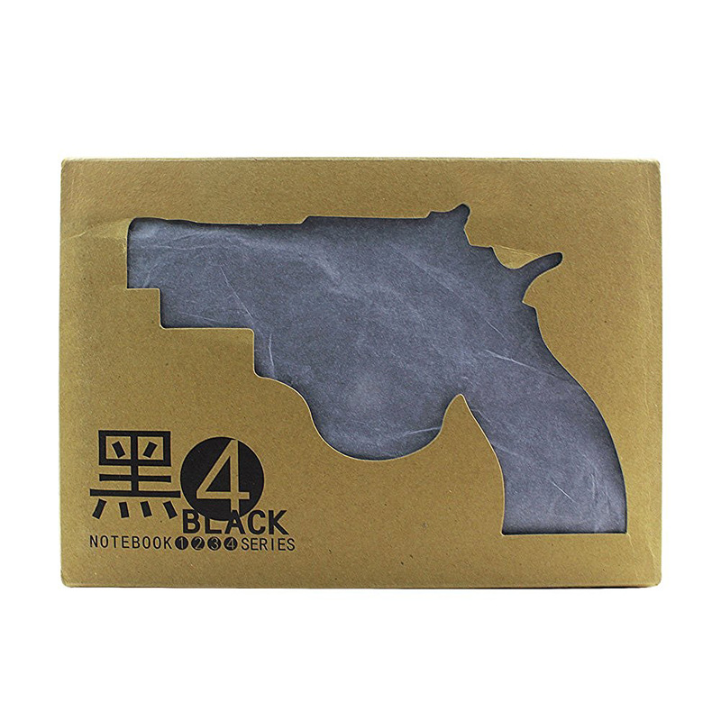Black Customized Font Notebook Universal Writing Gun Knife Tactical Hard Cover Paper Notebook