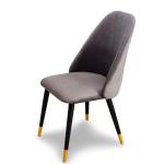 Senmeiyuan luxury High Back Leather Dining Room Chairs With Metal Legs
