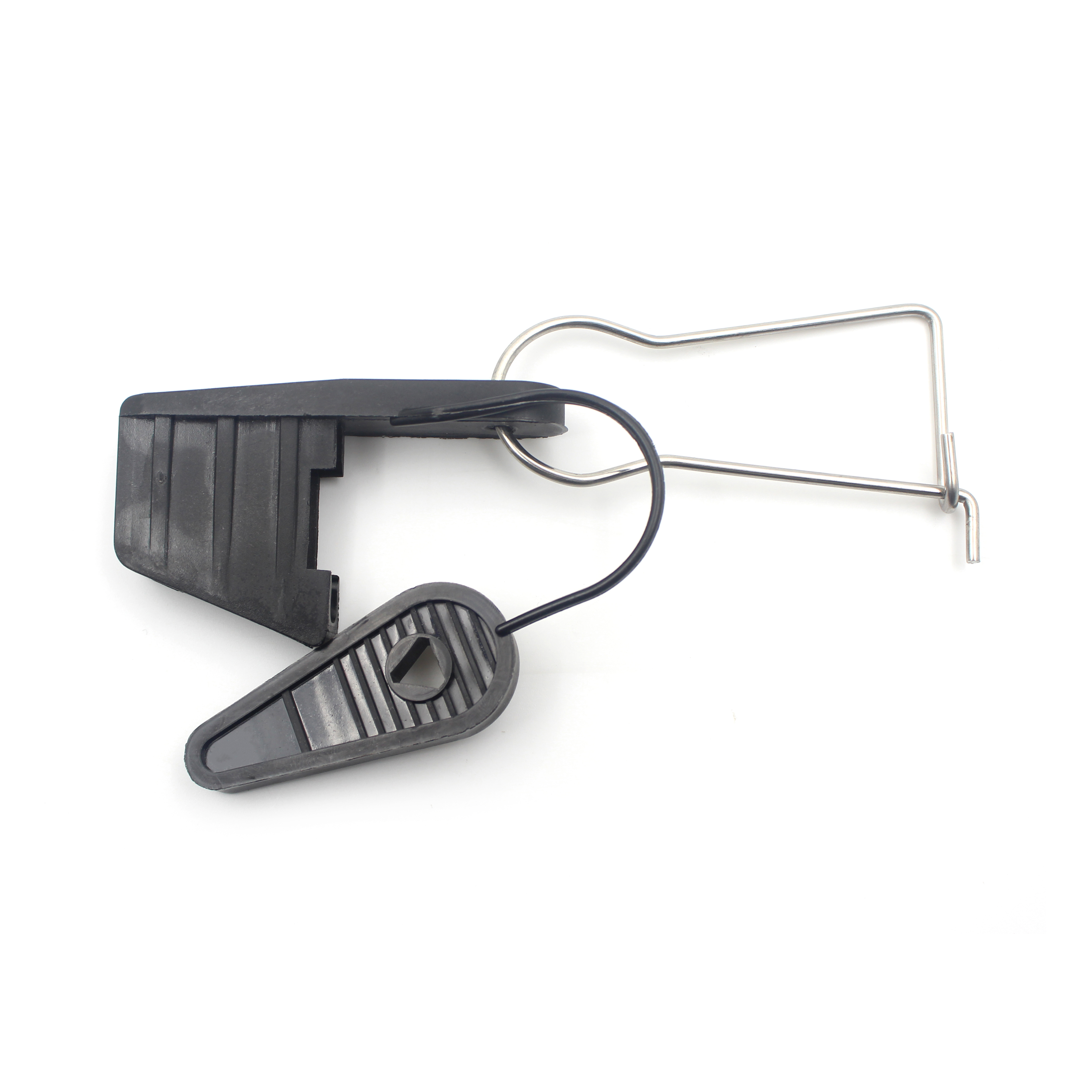 Black Fiber Optic Drop Wire Cable Retractor by Tensor Telmex for Telecom Construction