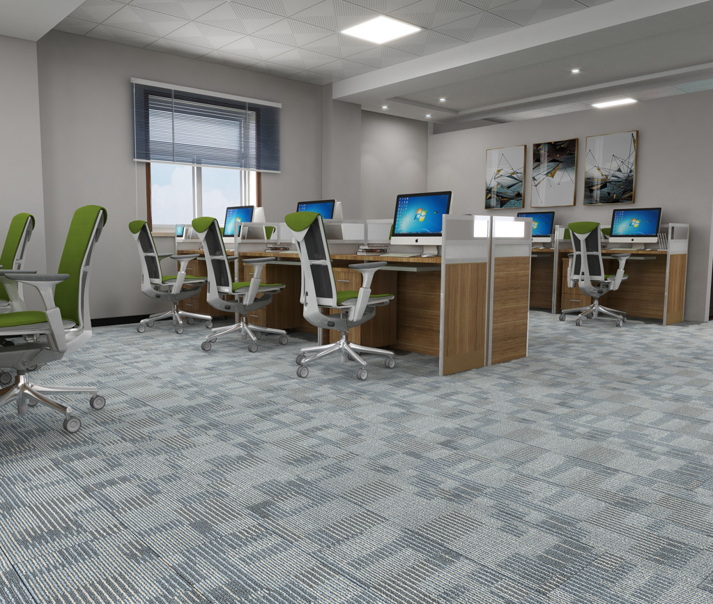 Fireproof Carpet Vinyl Flooring Waterproof Eco Friendly Unilin Click GKBM LS-T011