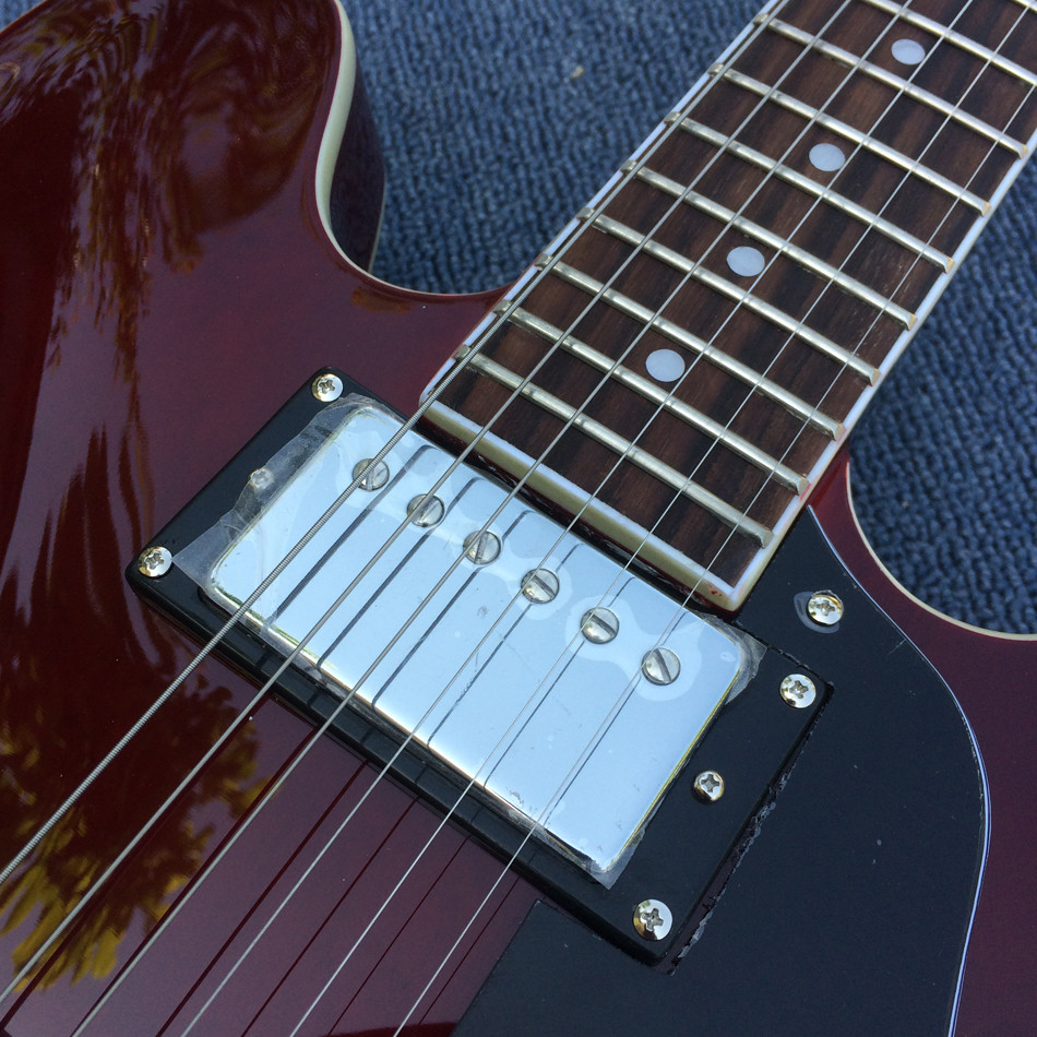 New style high-quality hollow body jazz electric guitar, Double F holes wine Red body and back electric guitar