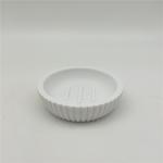 White Sand Polyresin Clear Bathroom Accessories With Vertical Stripe Wood Parts