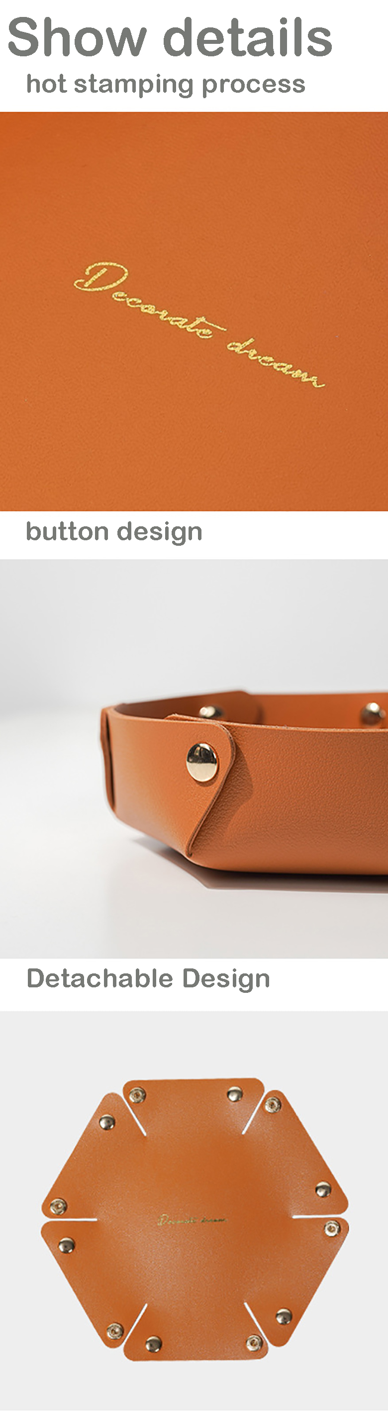 Custom Logo Foldable Leather Under Bed Storage Organizer with Insulation Bag Orange
