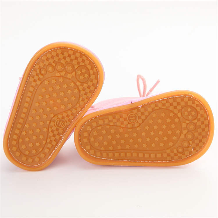 Rubber sole winter warm cotton Lace-up 0-2 years boy girl prewalker baby girl boots