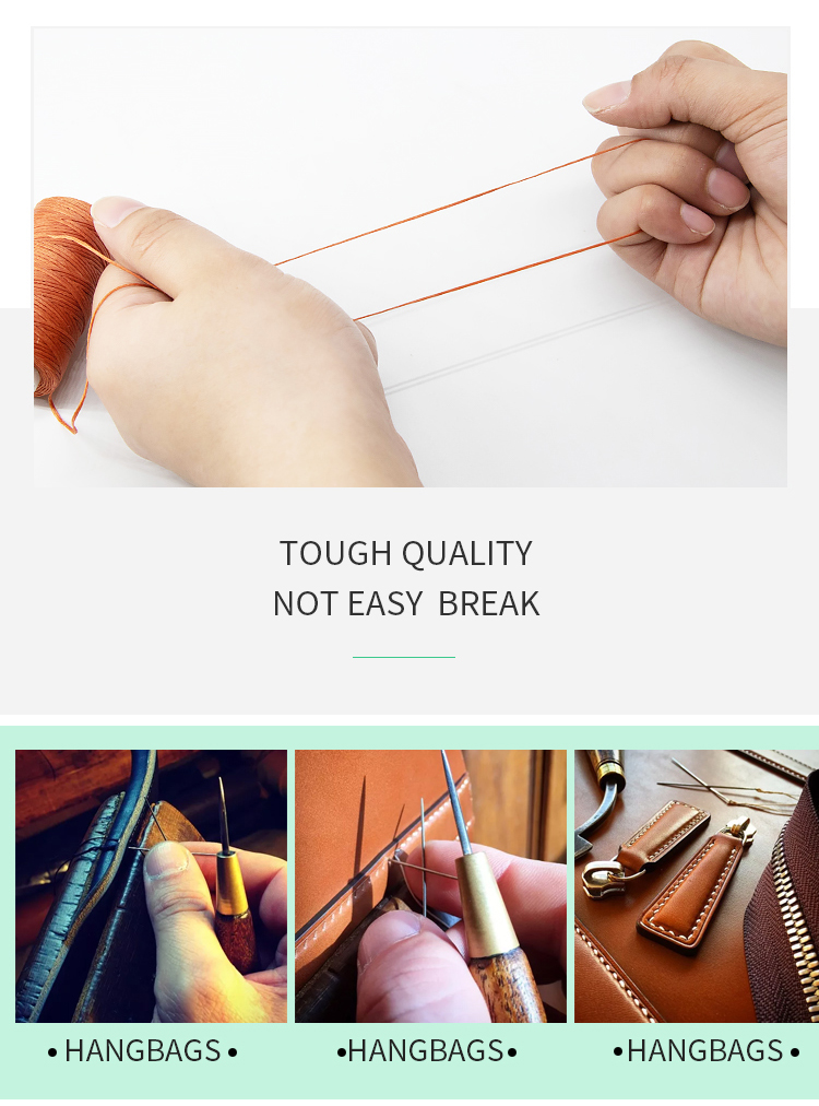 DIY Crafts Handmade Leather Sewing with MERCERIZED Leather Craft Hand Stitching Tools