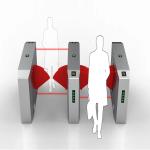 Acrylic Flap Pedestrian Turnstiles Gate Solution 1400*300*980mm