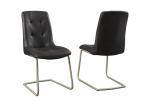 Contemporary 14.2KGS 89cm 61cm Black Leather Look Dining Chairs