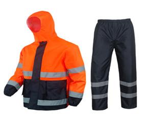Quality Classic PPE Safety Workwear , Windproof Waterproof Reflective Rain Coats wholesale