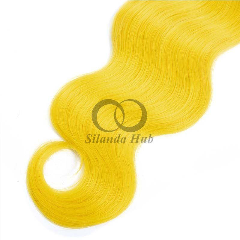 #T1B/Yellow Body Wave Remy Human Hair Bundles Sew In Weave Bundles Brazilian Bundle Deals
