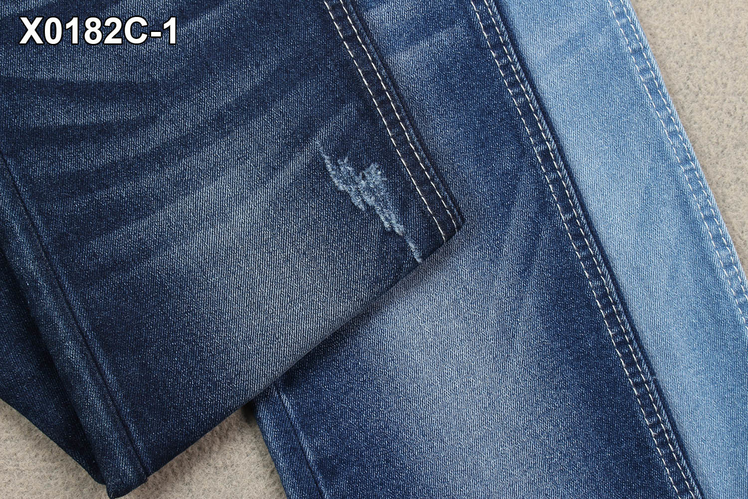 Middle Weight Women Jeans Fabric Stretch Twill Denim Fabric For Regular Girl Pants