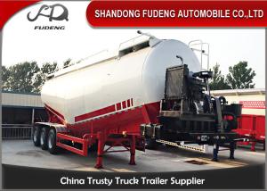 Quality V / W Type 30 Ton To 80 Ton Cement Silo Trailer / 3 Axles Bulk Tank Truck wholesale