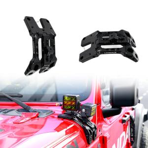 Quality Aluminum Alloy Light Mount Brackets for Jeep Wrangler JL Cowl Installation wholesale