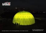 Steel Frame PVC Lighted Geodesic Dome / Geo Shelter Dome Tent