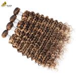 Piano 4/27 Ombre Human Hair Extensions Deep Wave Hair Bundles