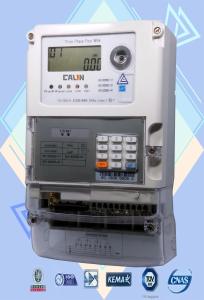 Quality Polyphase STS Prepayment Meters Low Credit Warning Smart Power Meter wholesale