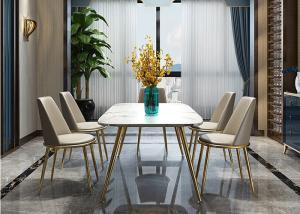Quality Fashionable 140x80x76cm Home Luxury Marble Dining Table wholesale
