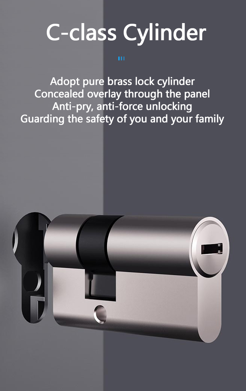 Security App Door Lock Grey Smart Door Lock With Camera
