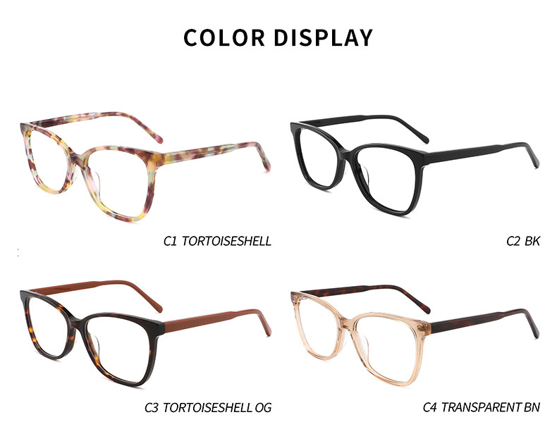 Eco Friendly Acetate Frame Glasses Women Cat Eye Optical Glasses Frame Bridge 16mm