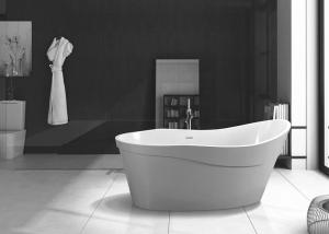Quality Modern Luxury Stone Freestanding Tub Smooth Stand Alone Soaking Tub wholesale