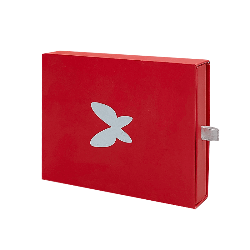 Grey Board Customize Logo Slid Drawer Paper Box Gift Package Box With Silver Foil