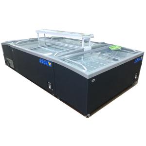 Quality Curved Glass Island Seafood Meat Display Freezer wholesale