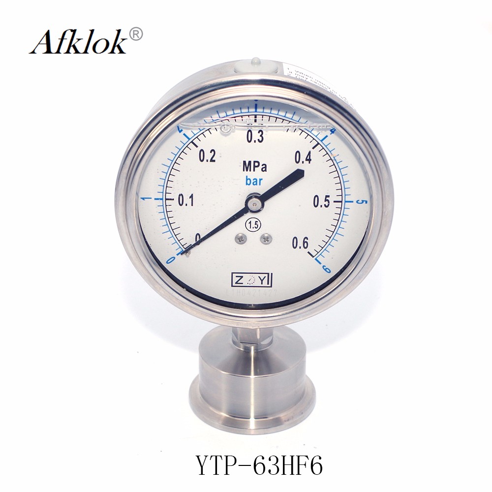 63mm Stainless Steel Sanitary Psi Pressure Gauge Price