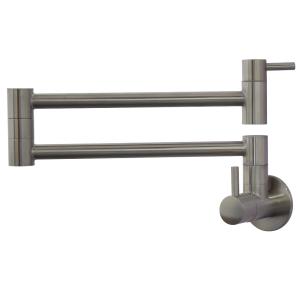 Quality Lead Free Wall mounted 304/316 Stainless Steel Folding Pot Filler Mixer Kitchen Faucet Tap wholesale