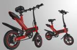 Electric Compact Folding Bike , Lightweight Fold Up Cycles Eco - Friendly