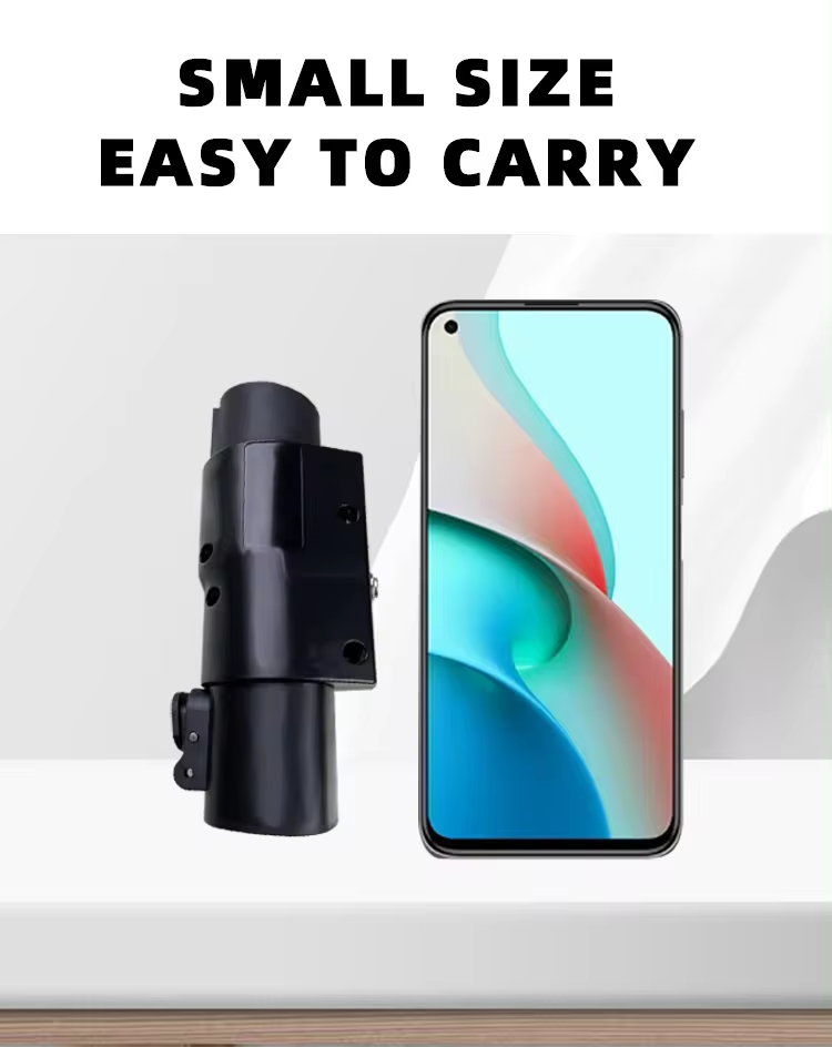 Black 7KW 32 Amp T To J1772 Charging Adapter NACS Connector Socket Switch Adapter EV Charger Converter with SAE plug