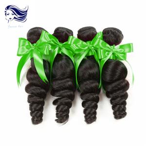 Quality 7A Sensationnel Unprocessed Human Hair Extensions Jet Black Wavy Hair wholesale