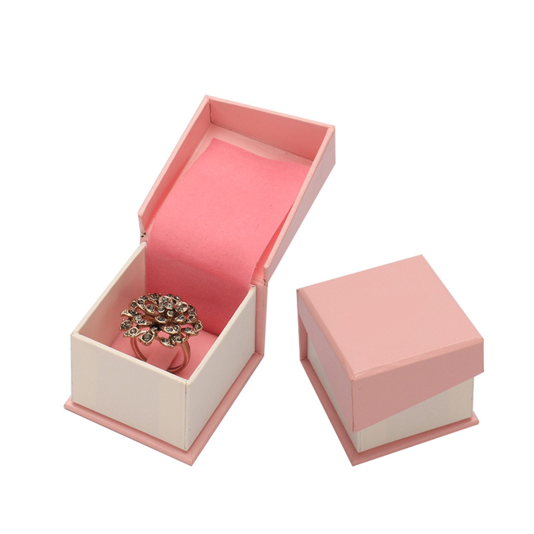 Pink Jewellery Packaging Boxes / Custom Cardboard Boxes For Crystal Packing