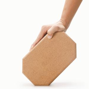Quality Octagonal Natural Fitness Cork Yoga Block Brick Recycled Ergonomic Design OEM wholesale