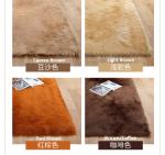 Black Polyester Area Rugs / Faux Sheepskin Area Rug