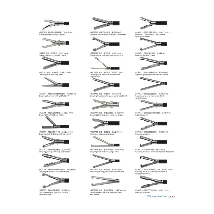 Accpetable OEM Wanhe 5mm Laparoscopic Surgical Pike Mouth Grasper Forceps for Hospital
