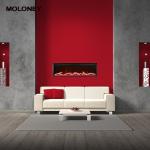 2400mm White Cobblestone Digital Electric Fireplace Option Fake Charocoal