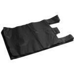 Black Color Biodegradable T Shirt Bags , T Shirt Plastic Shopping Bags