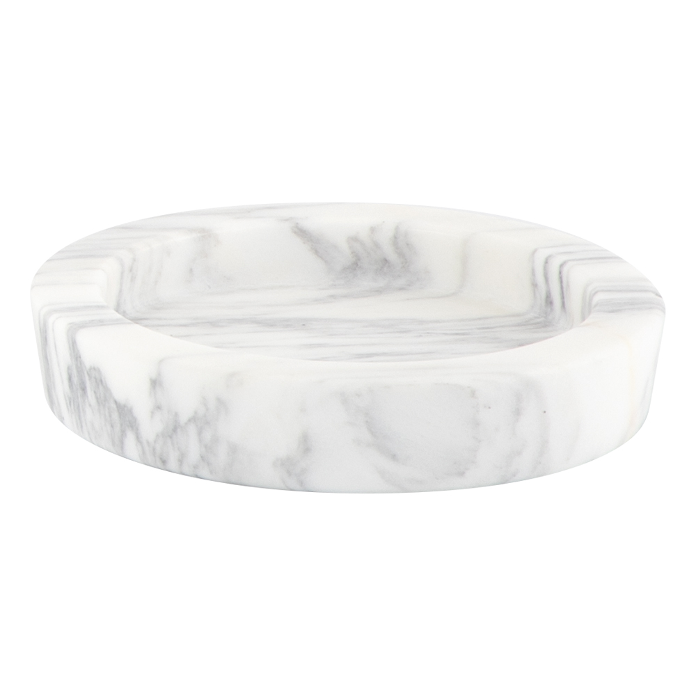Nature Marble Bathroom Set Round Great Flower White With Black Part Marble Hand Soap Dispenser