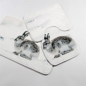 Quality Wrinkle Resistant Grey Memory Foam Bath Mat Water Absorbent wholesale