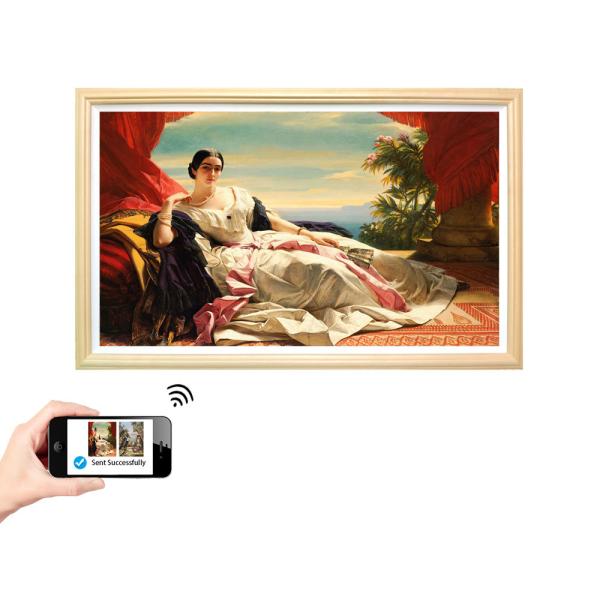 UHD 55" inch Wood digital photo frame LCD LED Advertising signage display WIFI