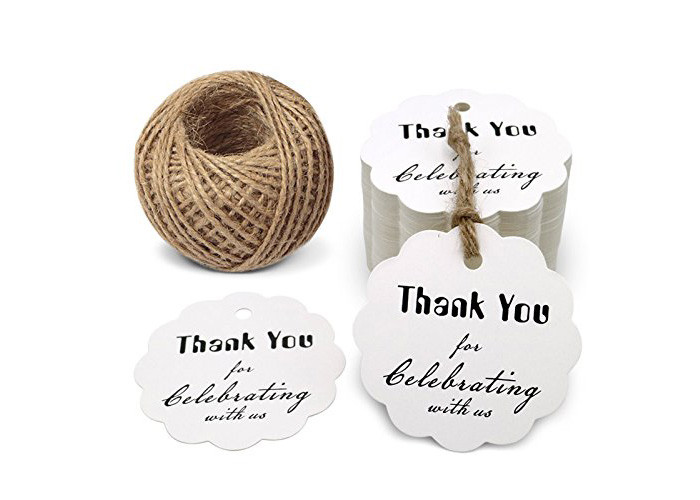 Pantone Color Custom Kraft Hang Tags , Personalised Swing Tags Various Shape Available