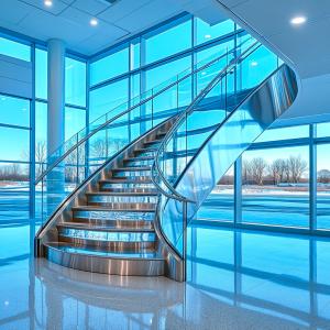 Quality Premium Stainless Steel Handrails with PSS Finish for Glass Railing Systems wholesale