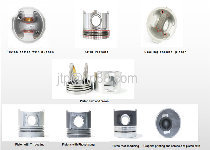 Piston / Piston Pin / Piston Ring 2T 3T Diameter 95mm Allfin Cylinder Piston For Yanmar Engines