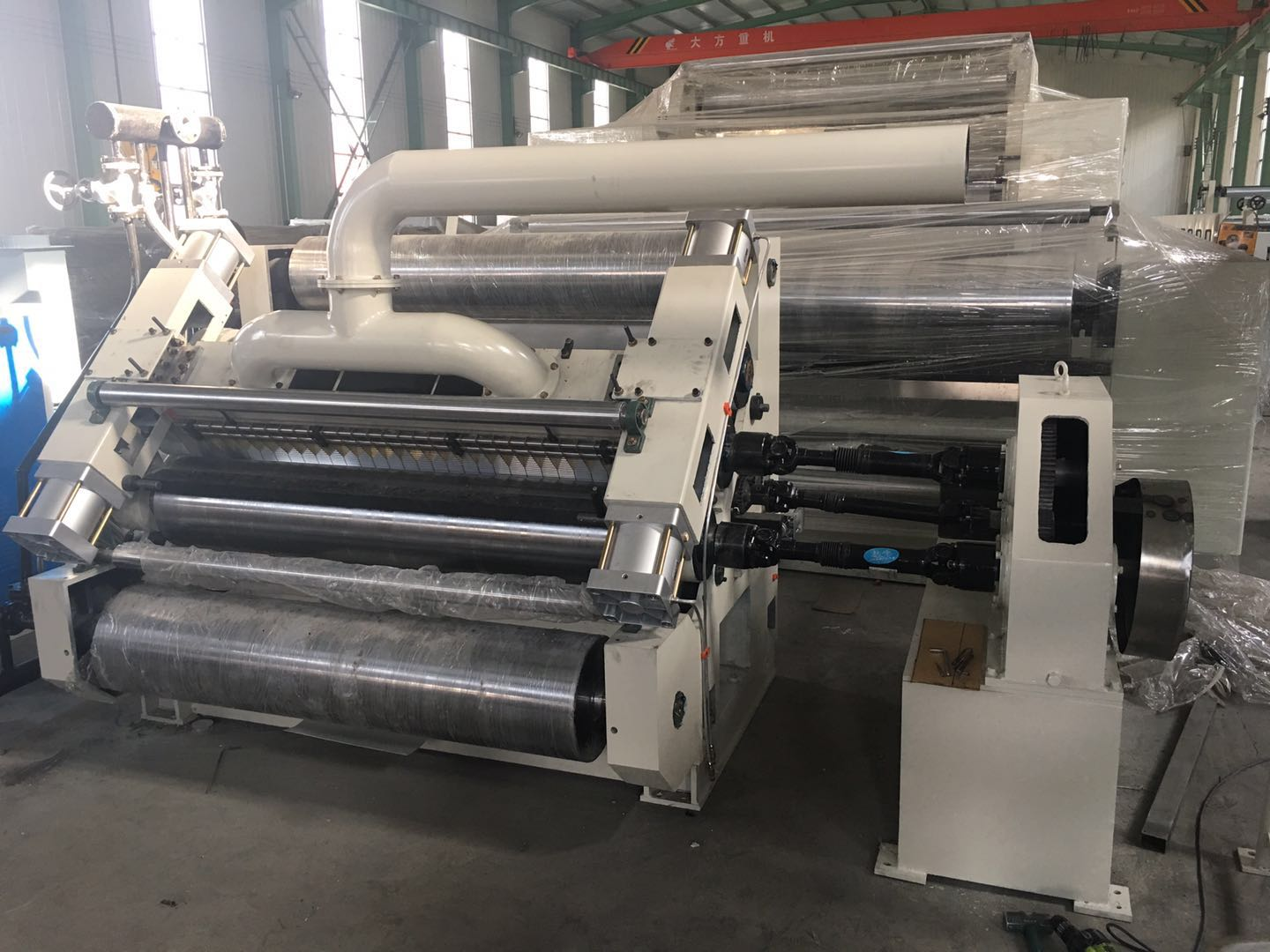 380V 2 Ply Corrugated Paperboard Carton Box Making Machine Corrugated Cardboard Production Line 4500 KG