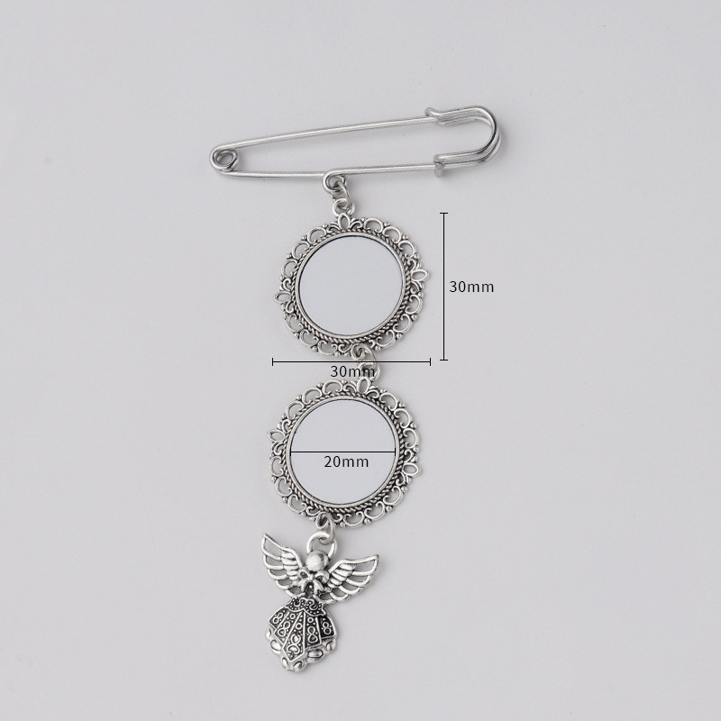 Sublimation Blank Metal Brooch Pendants Sublimation Brooches Pendant