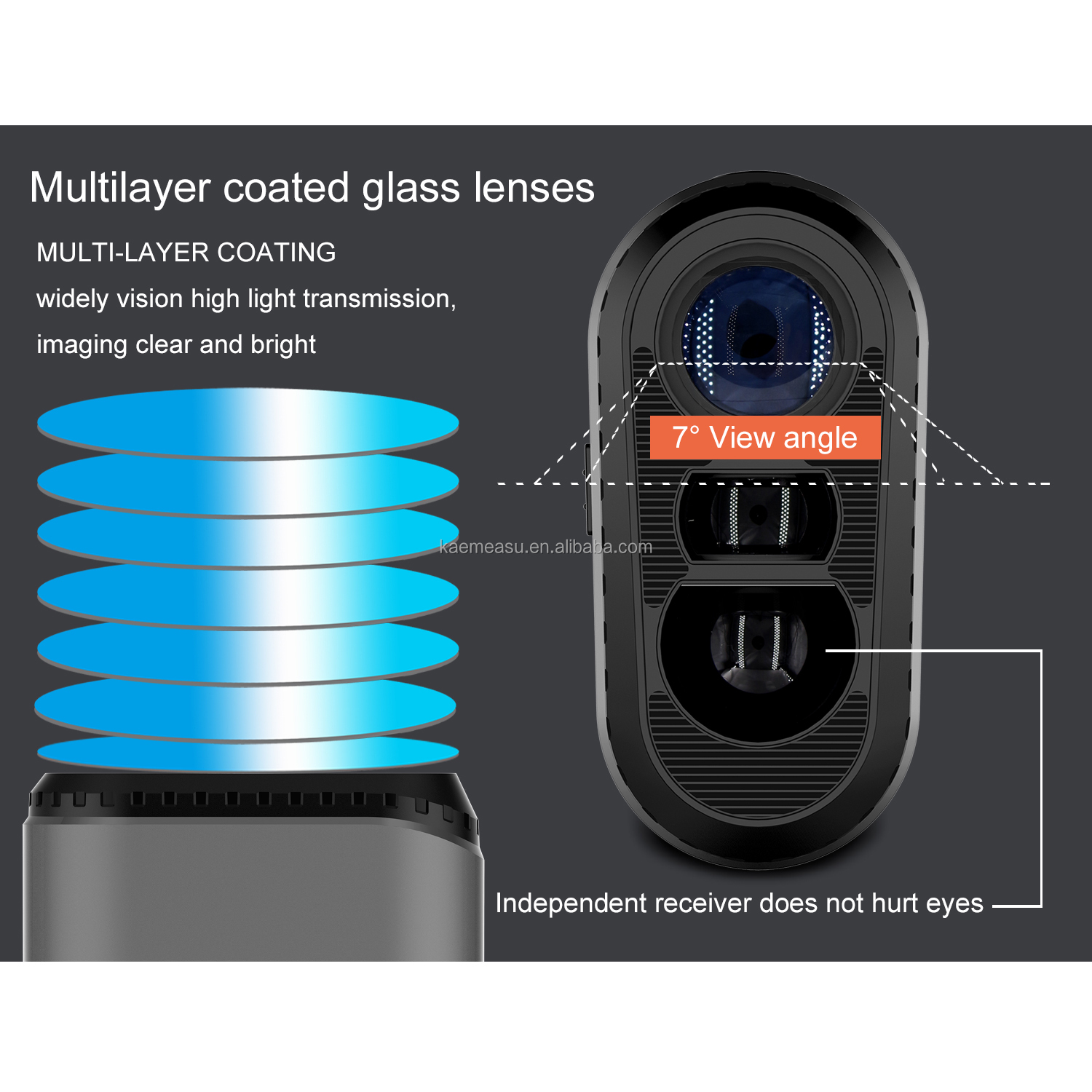 500Yd Digital Laser Rangefinder for Golf Range Finding and Long-lasting Distance Measurement
